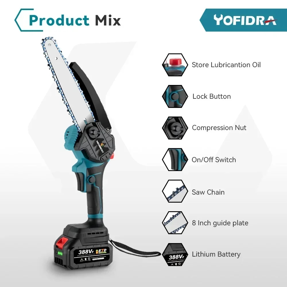 Electric saw with small dimensions and weight of only 1.5 kg