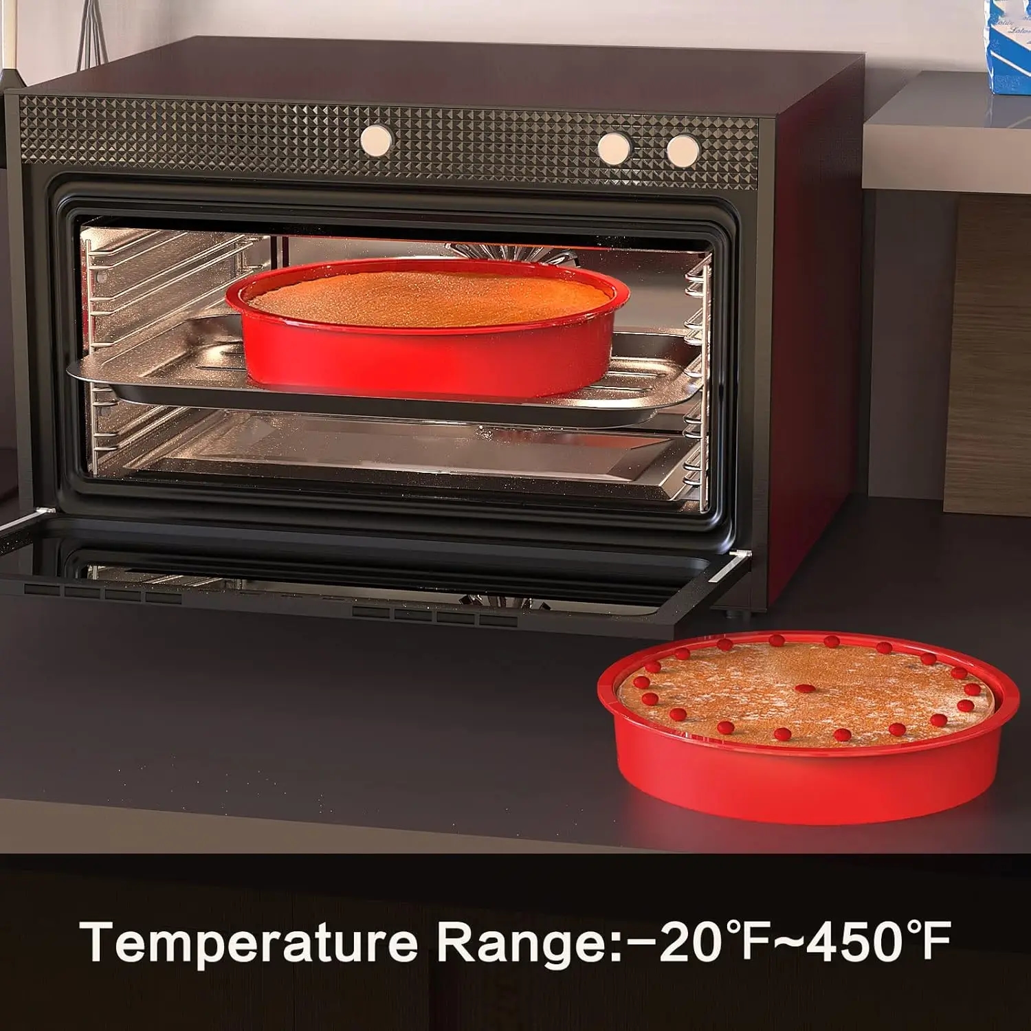 Non-stick silicone mold for baking cakes and desserts