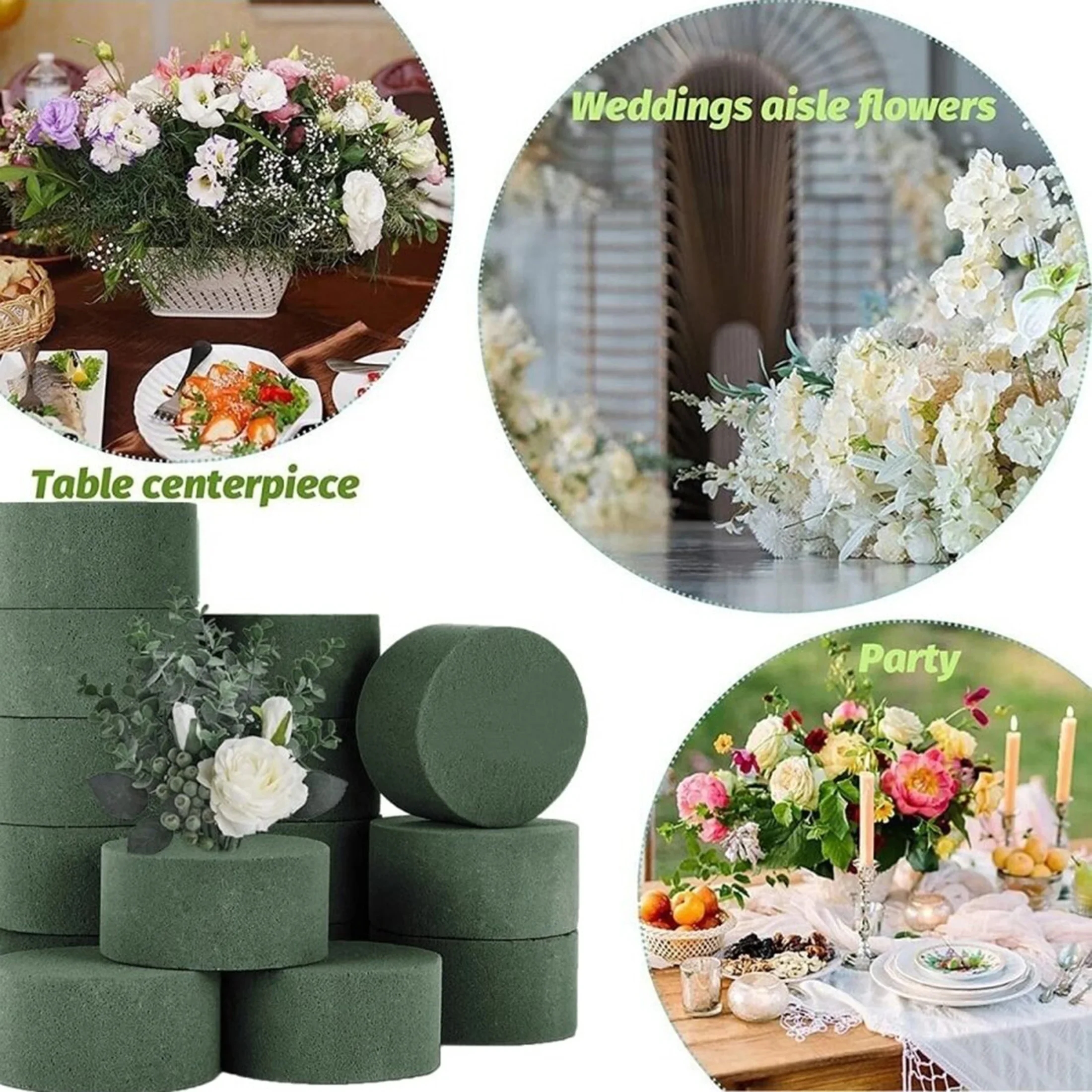 Flowers arranged using floral foam