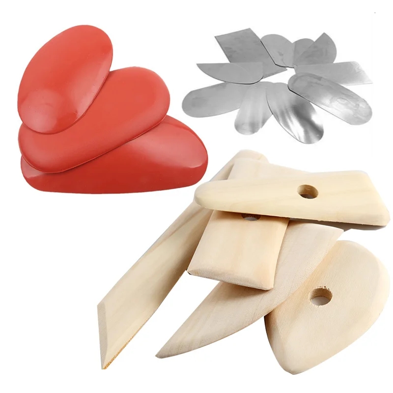 Set of wooden tools for modeling and shaping