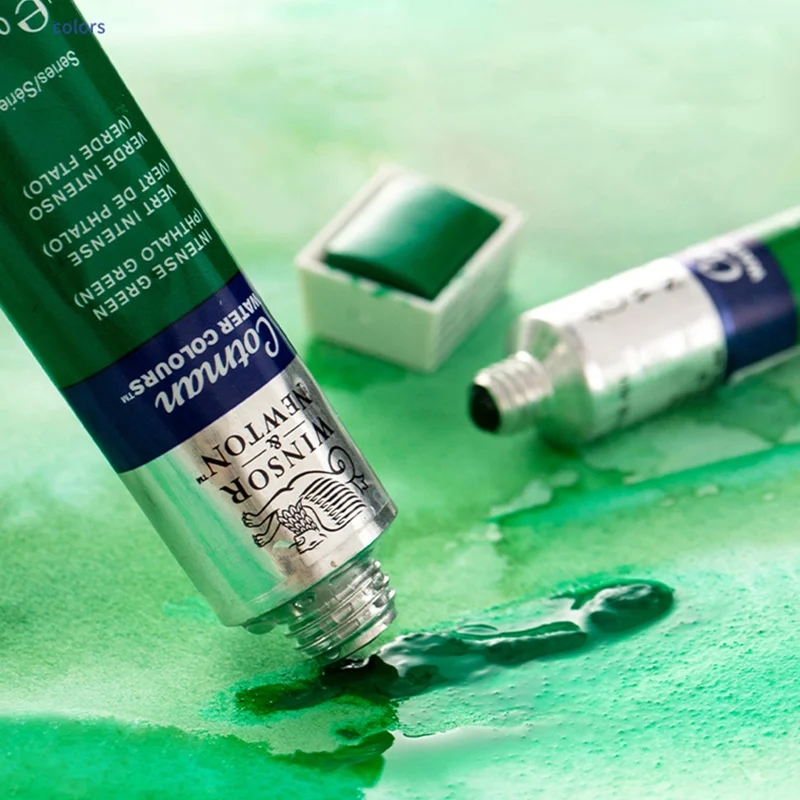Wide range of color shades of Winsor & Newton Cotman watercolor paints