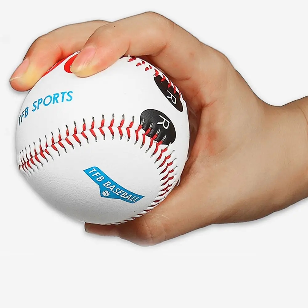 Detailed view of the training baseball with finger markings