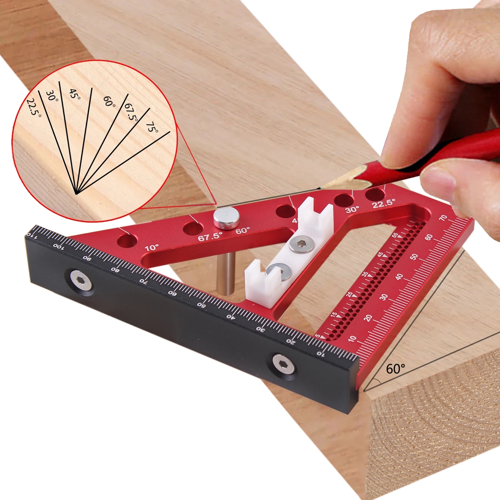 The small size of the angle gauge allows you to use it comfortably in your work