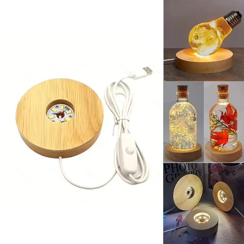 Elegante Holzlampe, die sanftes und gemütliches Licht spendet