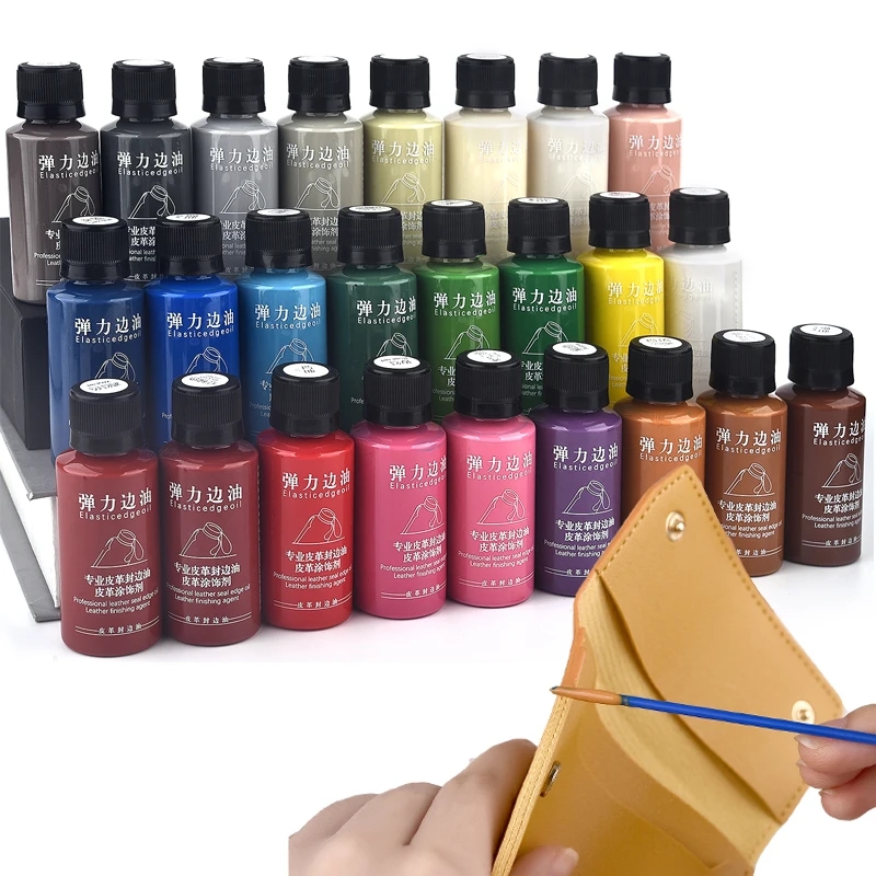 Leather dyeing oil with a matte finish, perfect for repairs and creativity