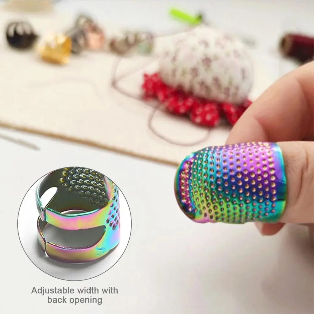 Aesthetic thimbles in a set for convenience and variety in sewing