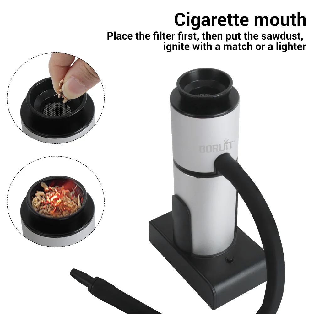 Close-up of a compact smoke generator for home use