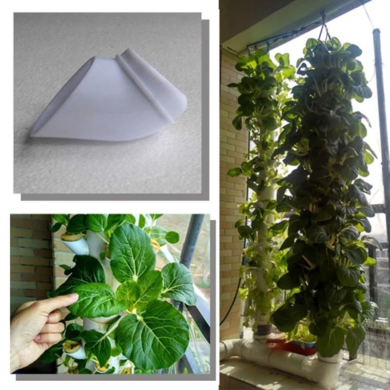 Set of compact and capacious plastic hydroponic pots