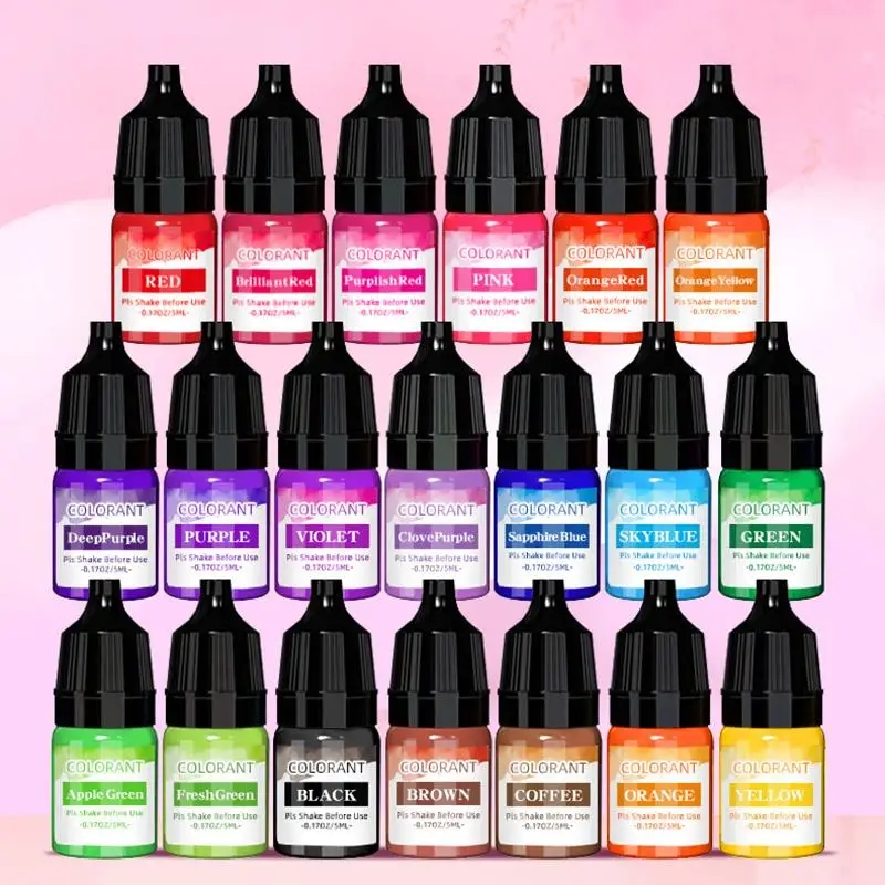 Visualization of bright pigment, perfectly suitable for making candles and soap
