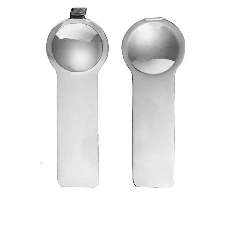 Steel tool with curved ends for opening links in charm bracelets
