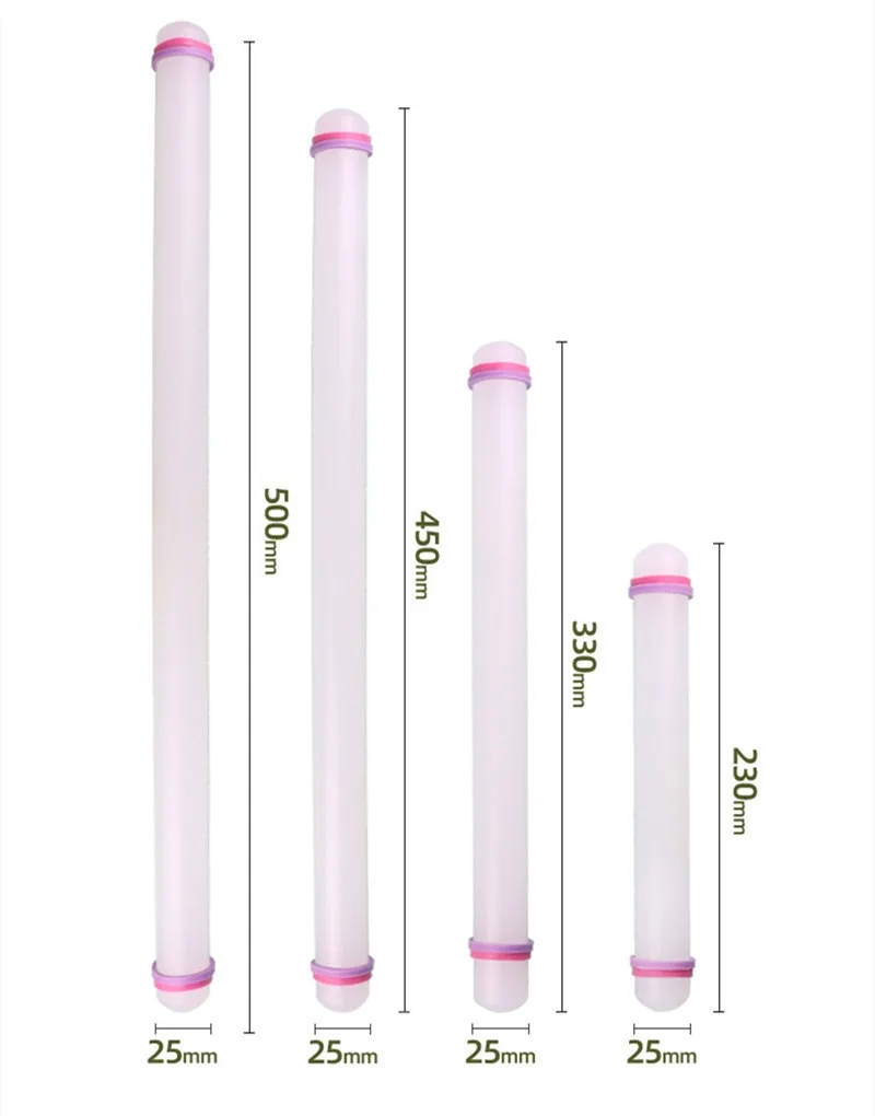 Plastic rolling pin, easy to clean and store
