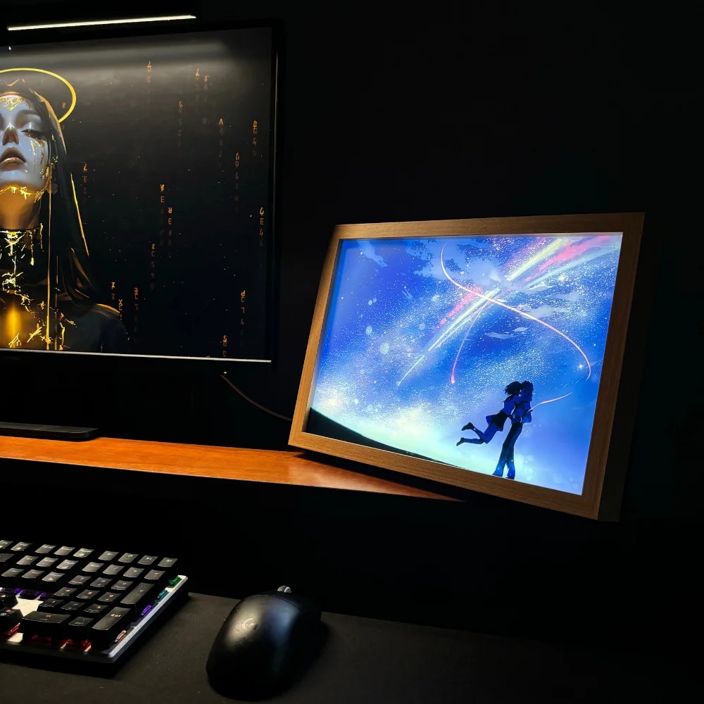 Kleine Nachtlampe mit Animation aus Anime, geeignet für Tisch oder Regal