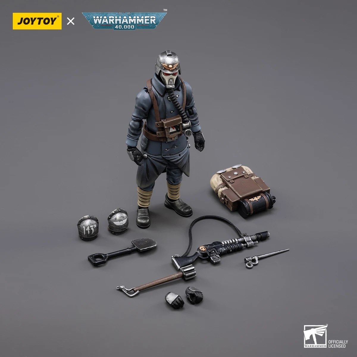 Original packaging of the collectible figure of the veteran squad from Krieg Astra Militarum
