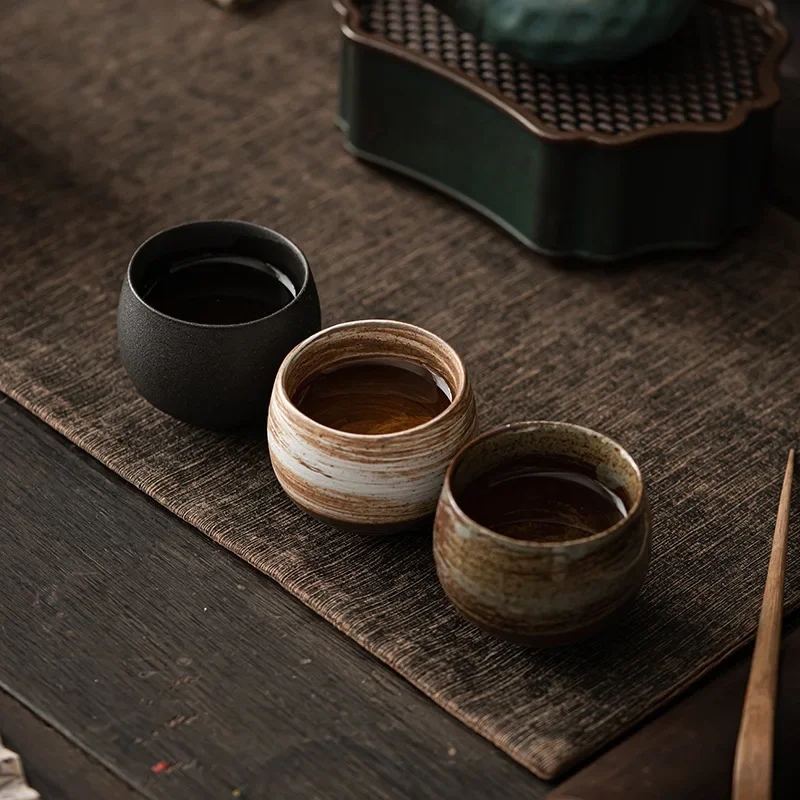 Unique clay tea cup with traditional pattern