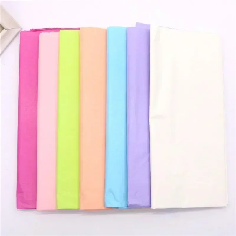 Pink colored paper for wrapping and decoration