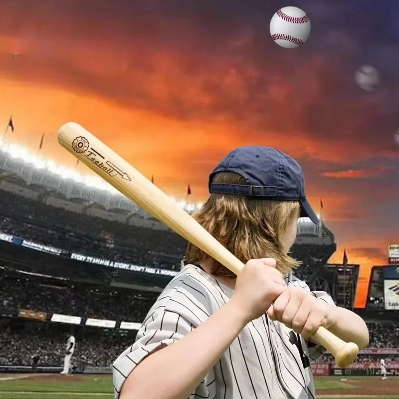 High-quality wooden baseball bat for training and self-defense
