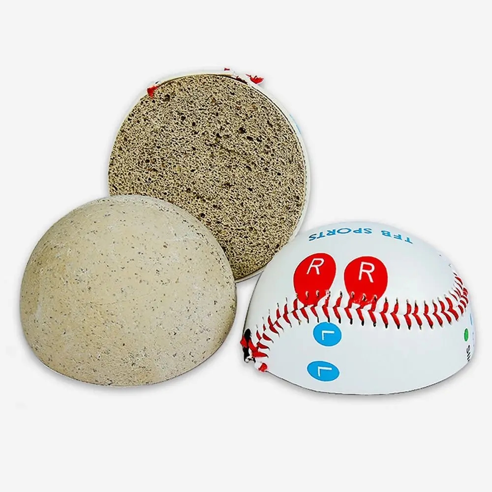 Baseball for training with finger position markings