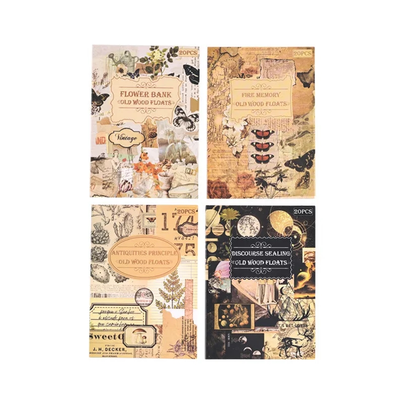 Collection of vintage stickers with abstract graphic elements