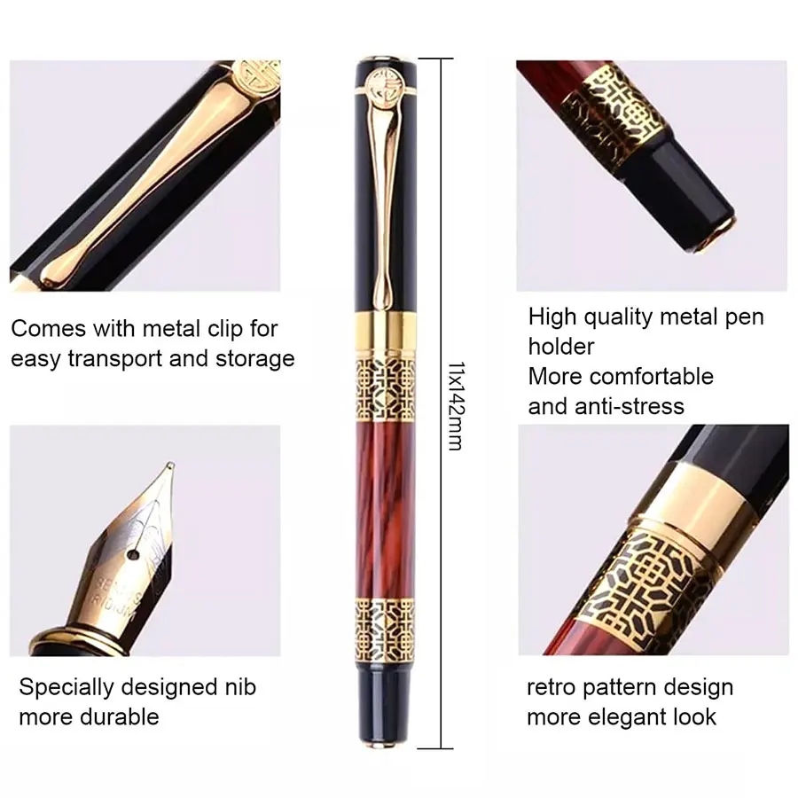 Elegant metal pen providing comfort while writing, suitable for office and study