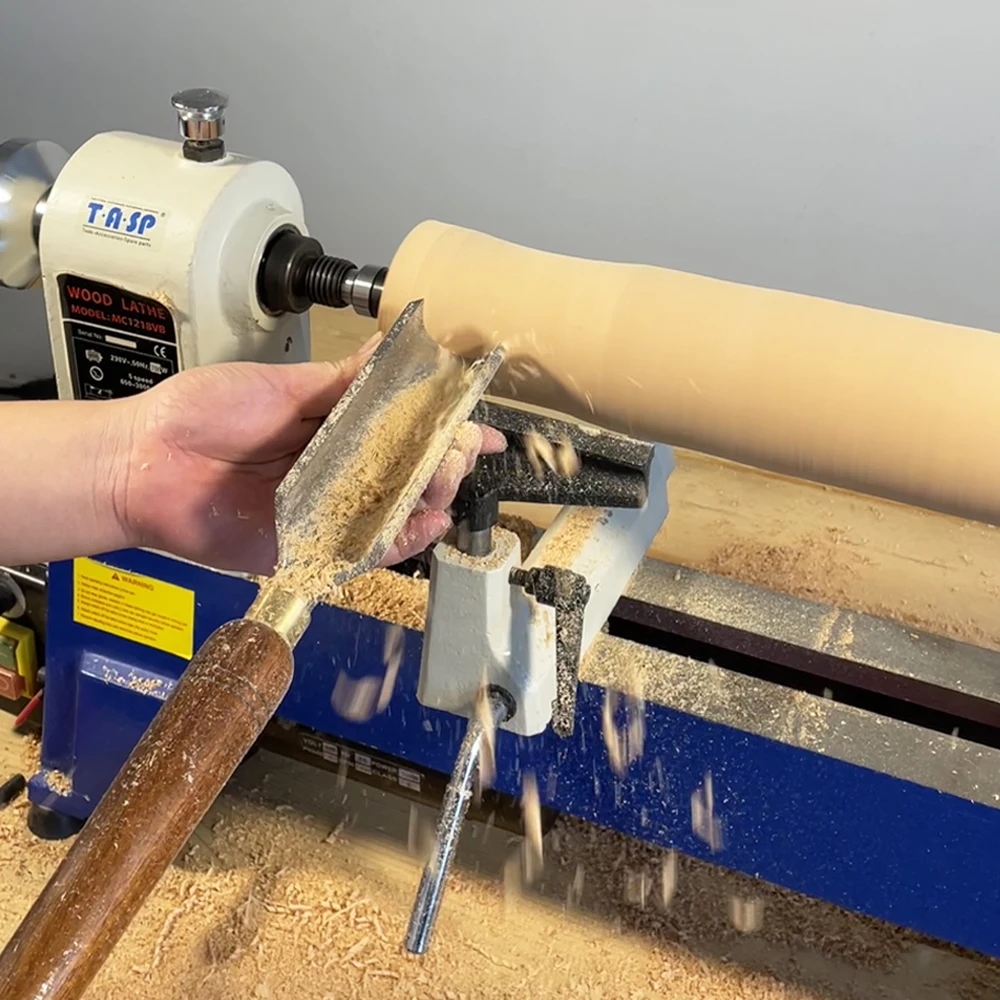 Detailed view of TASP turning tool with sharp blade