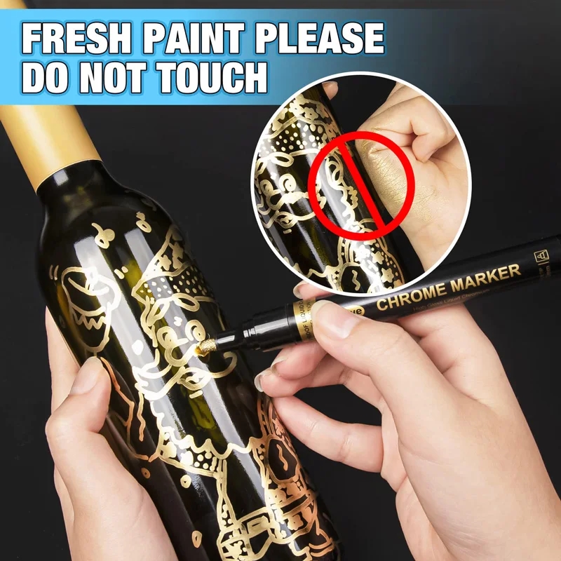 Bright chrome markers create impressive accents on different materials