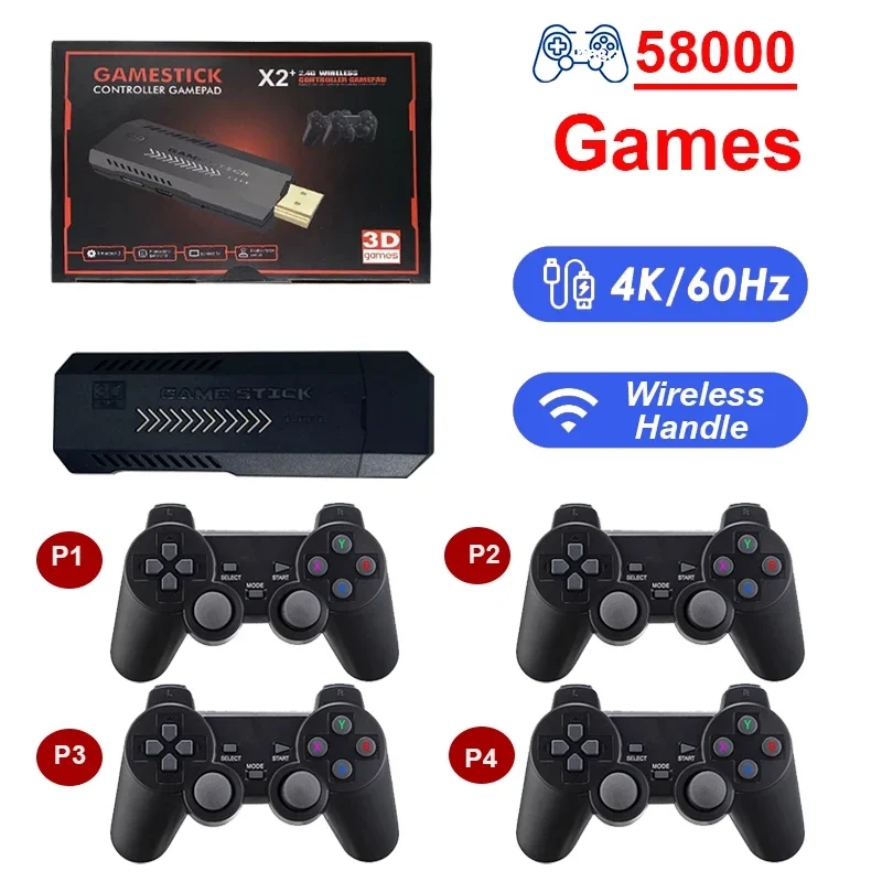 Elegant design of the console and controllers ready for gaming