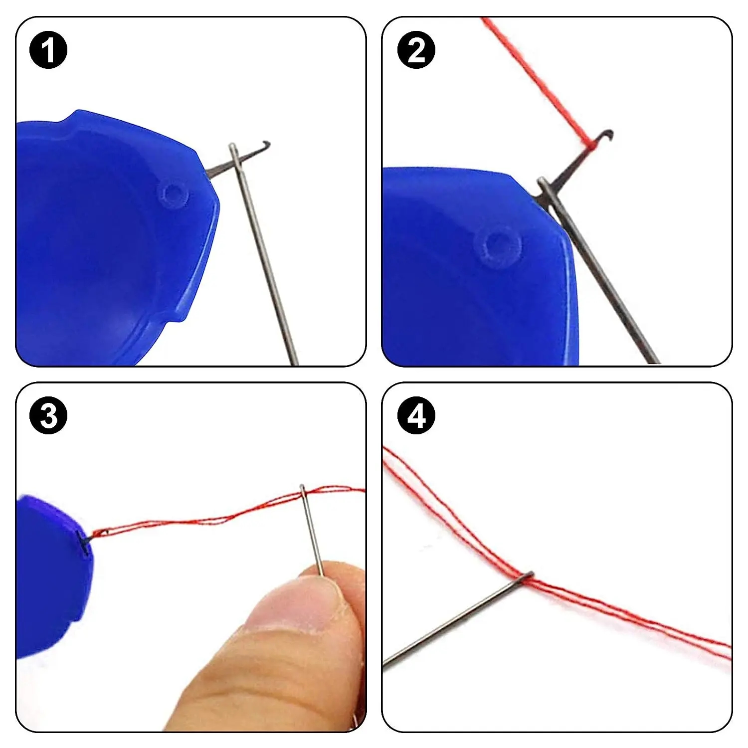 Different automatic threaders suitable for needles of various diameters