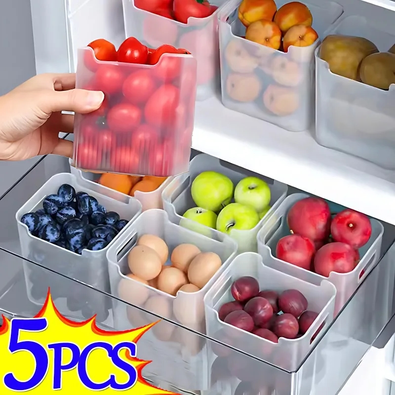 Conteneurs compacts, idéaux pour le rangement des légumes et fruits au réfrigérateur