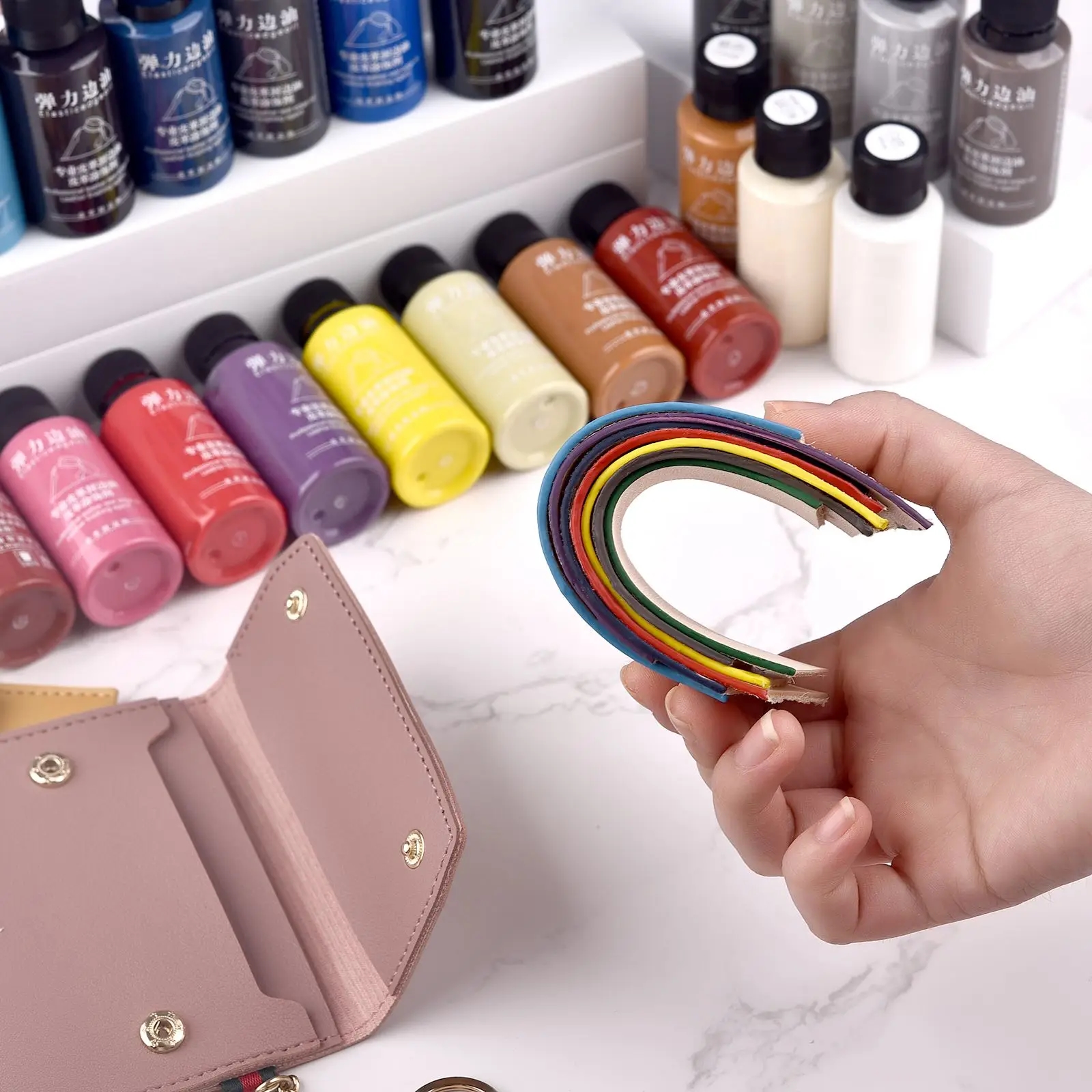 Convenient dispenser allows precise control of the amount of dyeing oil