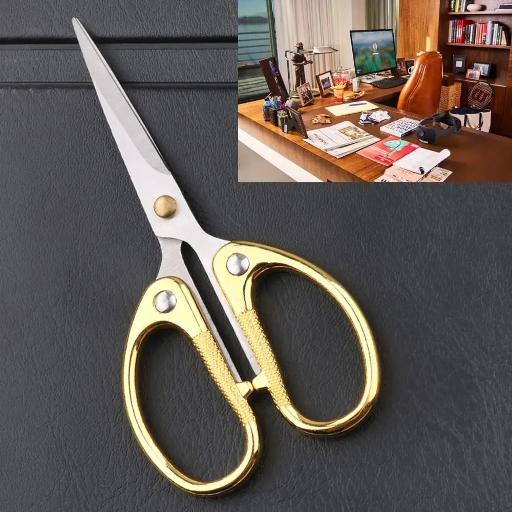 Close-up of sharp and durable blades of scissors, perfect for fabric cutting
