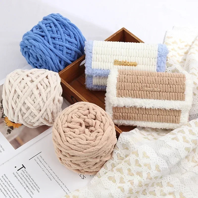 Multicolored skeins of yarn for handknitting