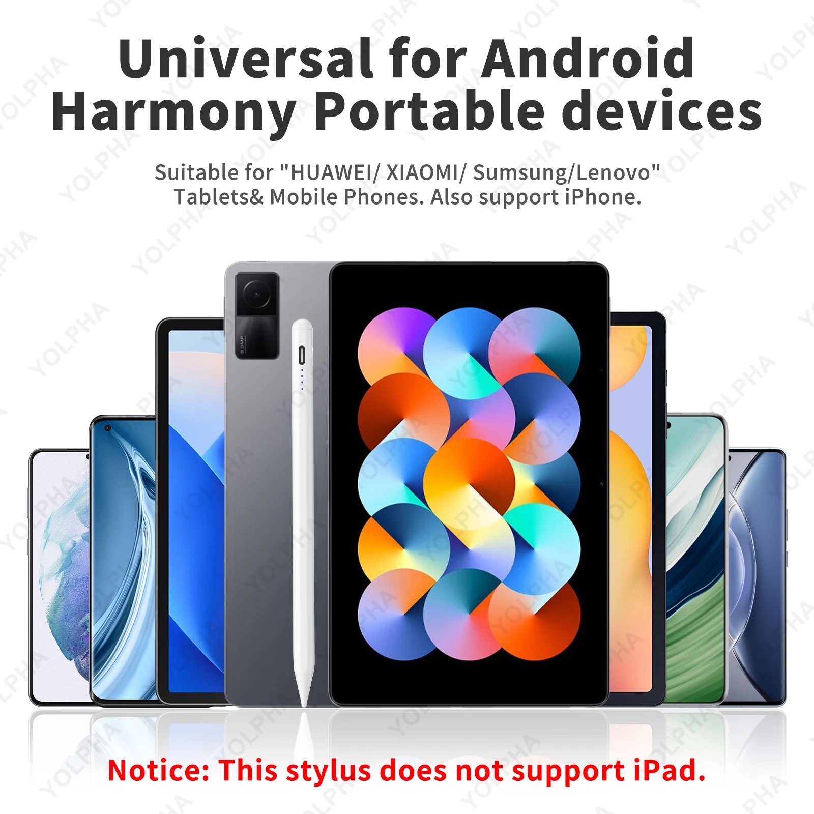 Stylus compatible with iPhone, Android, and Windows devices for convenient control