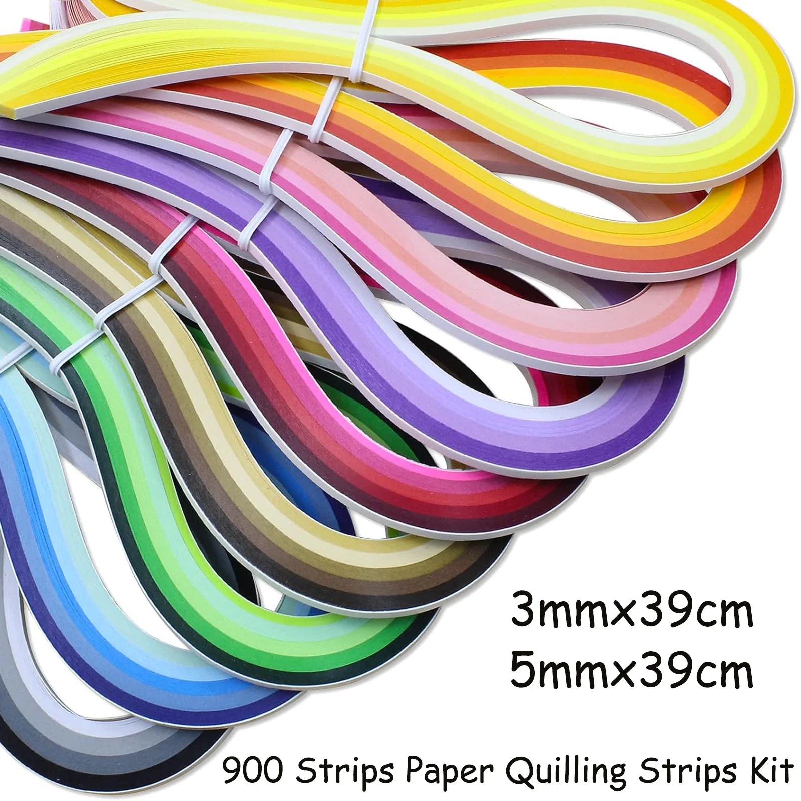 multicolor quilling paper strip set