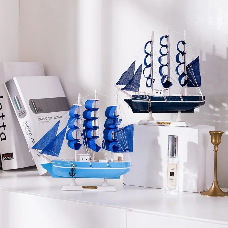 Wooden model of a sailboat in original packaging