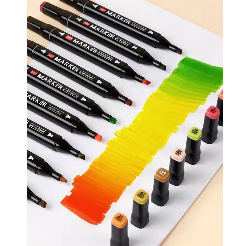Hand drawing a bright line with a marker