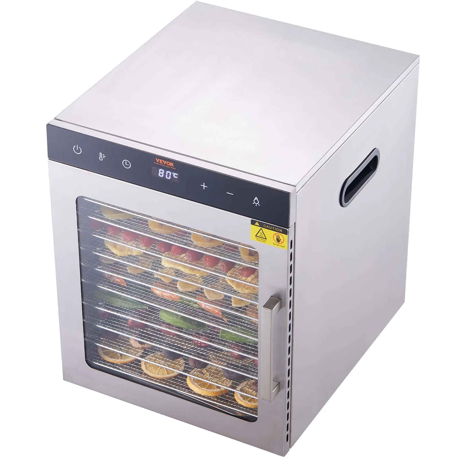Convenient and powerful dehydrator for fruits and vegetables made of stainless steel
