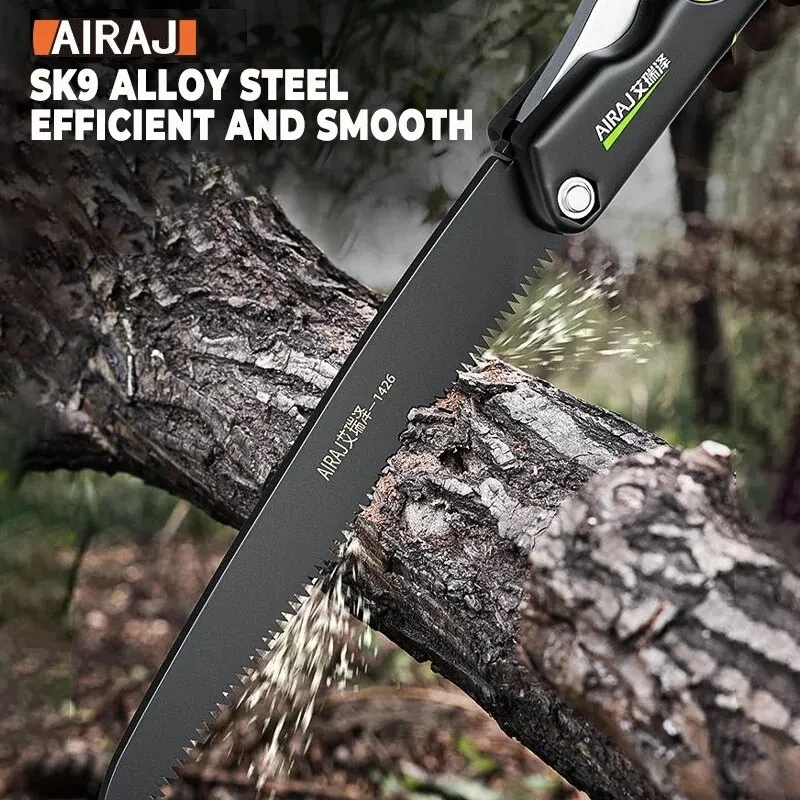 AIRAJ saw with a large blade for comfortable woodwork