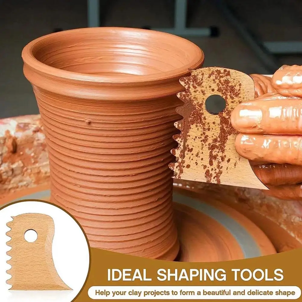Wooden tools for fine work with clay