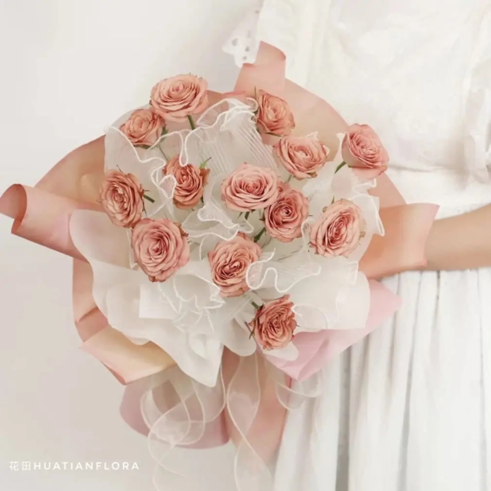 Pink wrapping paper for flowers, perfect for holidays