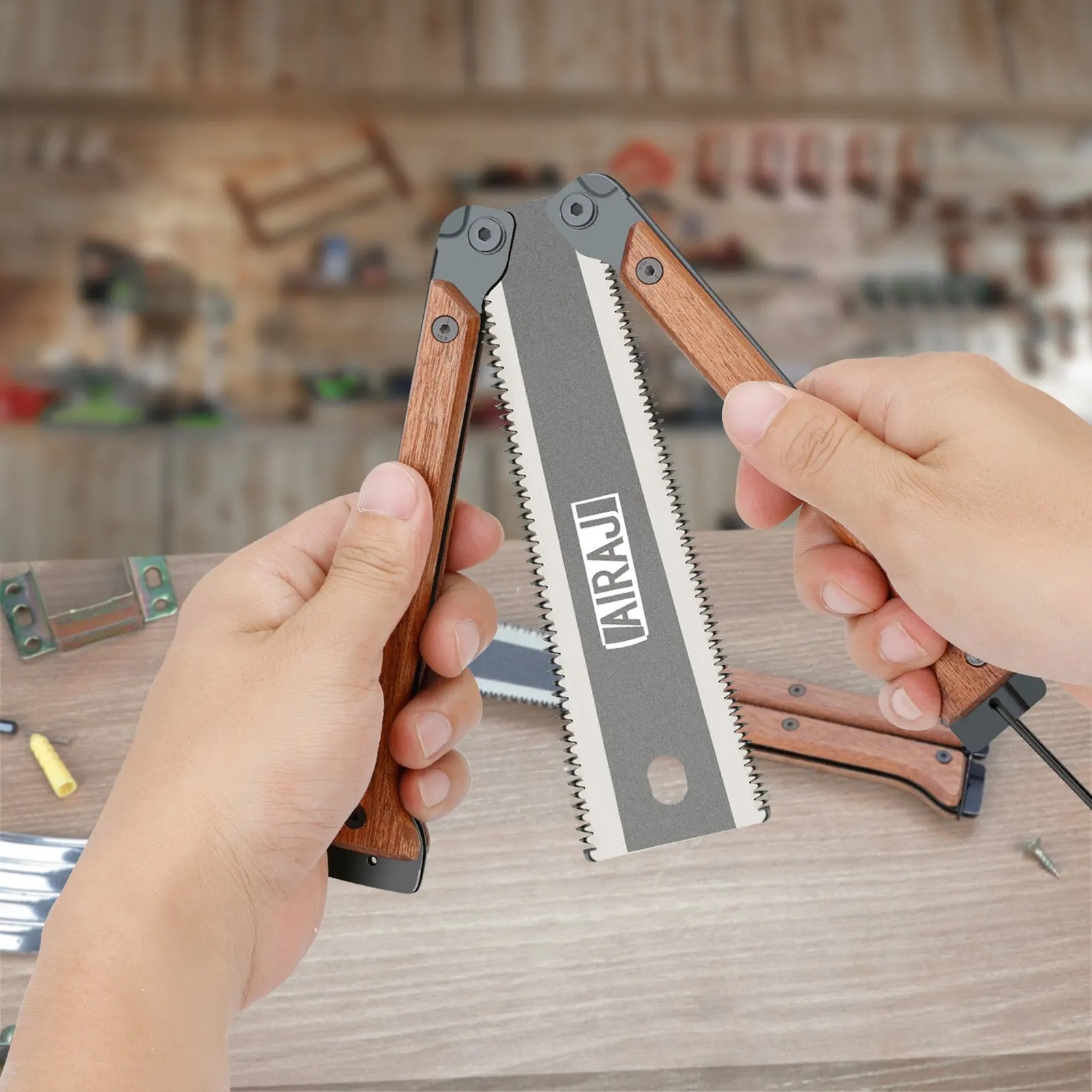 Different models of AIRAJ folding saws to choose from