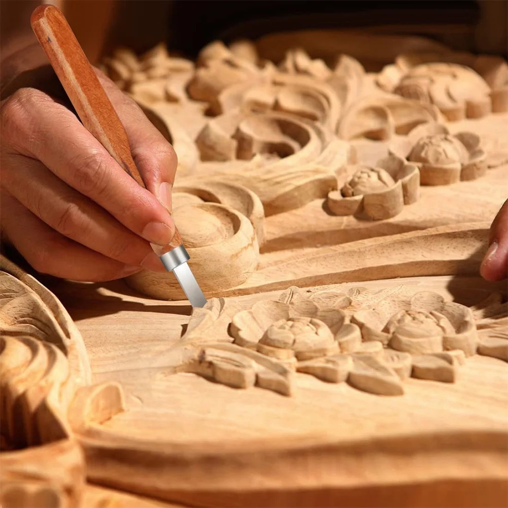 Wood chisels in use on soft wood