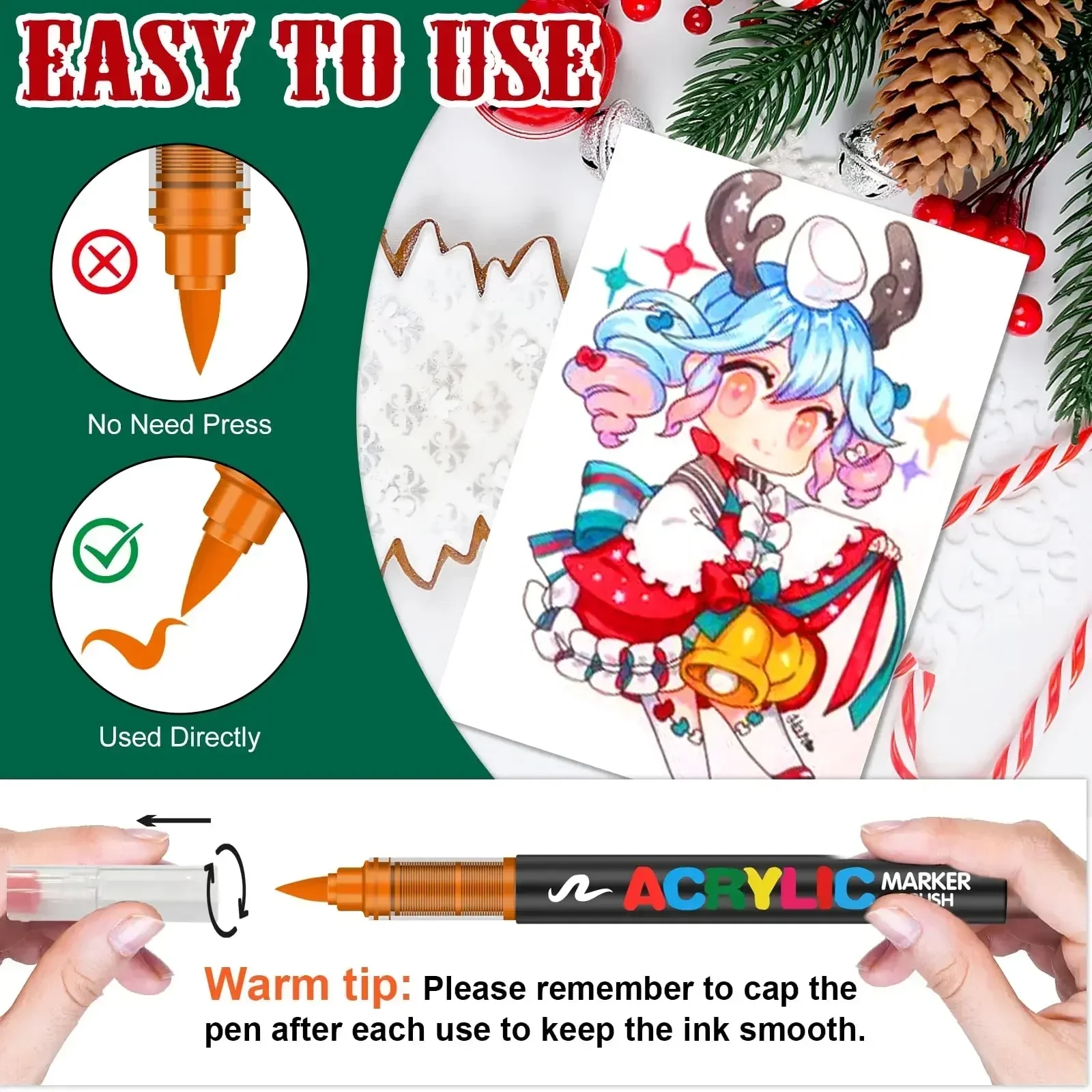 Photo of detailed drawings made with acrylic markers