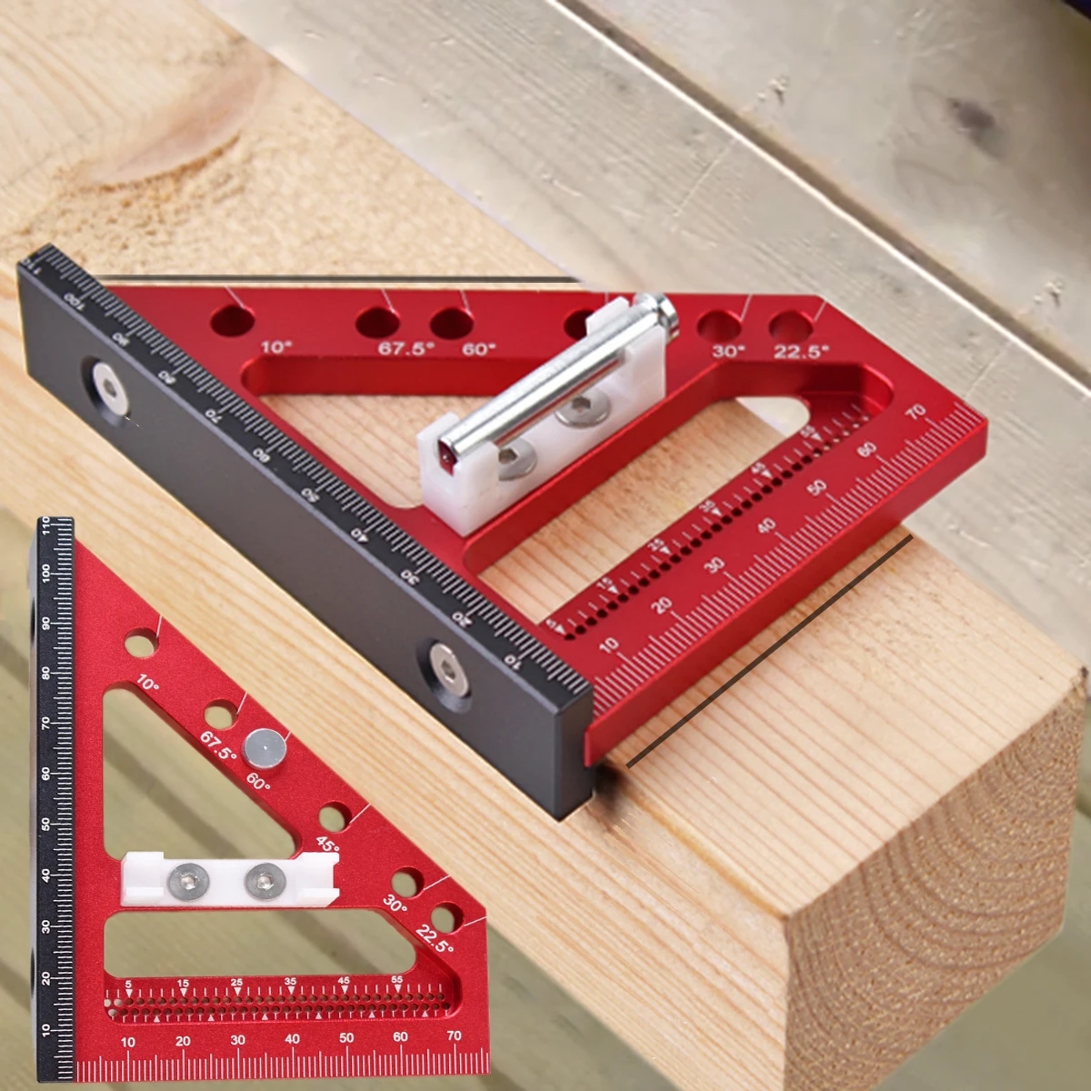 Durable and accurate angle gauge for carpentry and woodworking