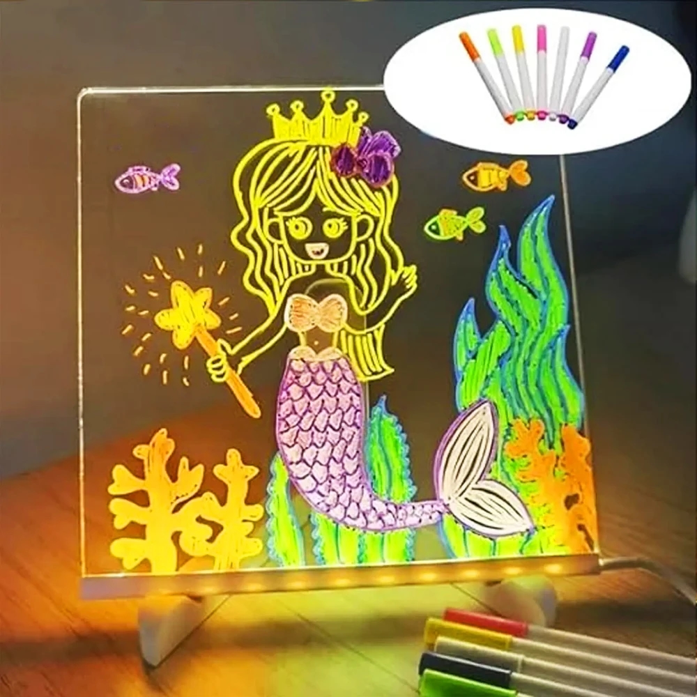 Use the night light to create notes and drawings anywhere
