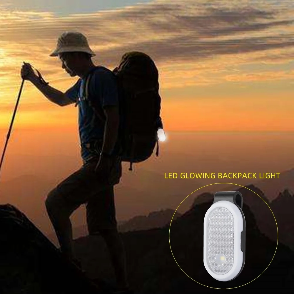 Small clip-on flashlight for running or camping that can be easily attached to clothing