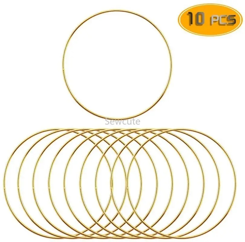 Juego de anillos de metal para atrapasueños, ideal para creatividad y decoración