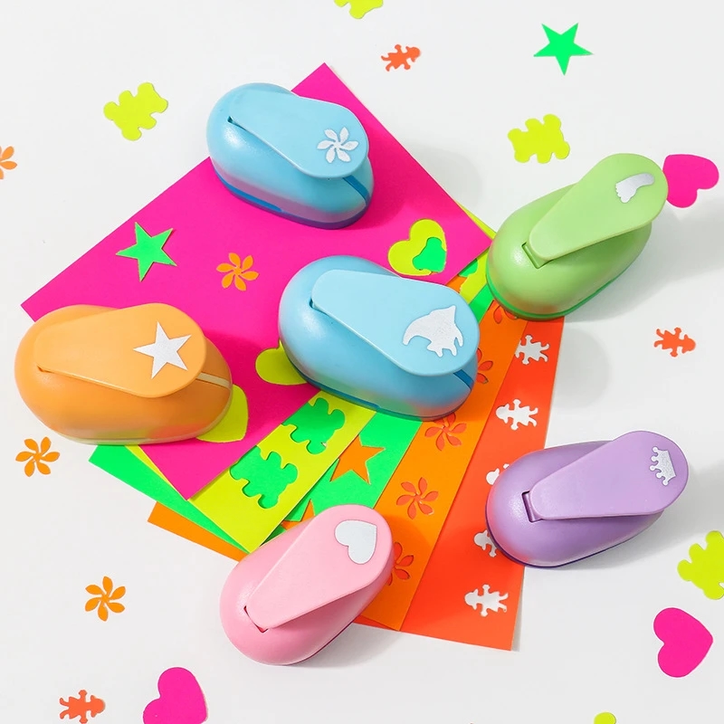 Mini-Locher mit hellem Design, ideal für Kinderbastelarbeiten und Hobbys