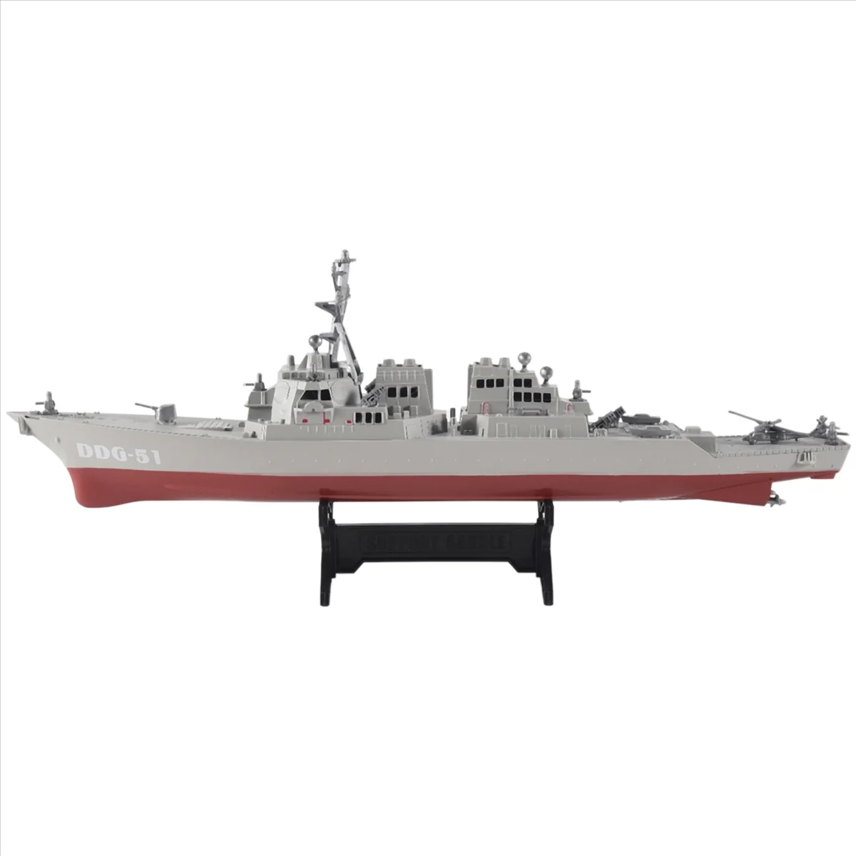 Grande variedade de modelos de navios de guerra de diferentes tipos