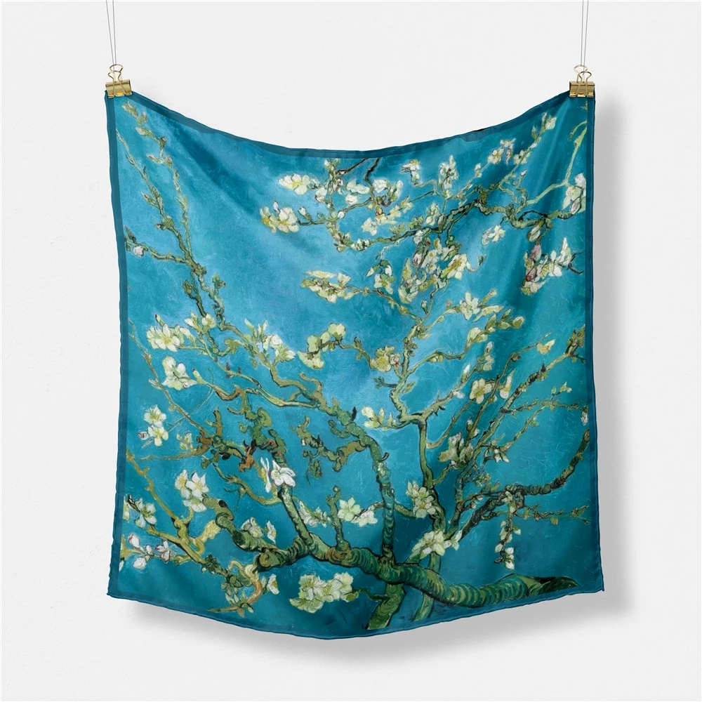 Silk scarf with a bright design, perfect for everyday wear