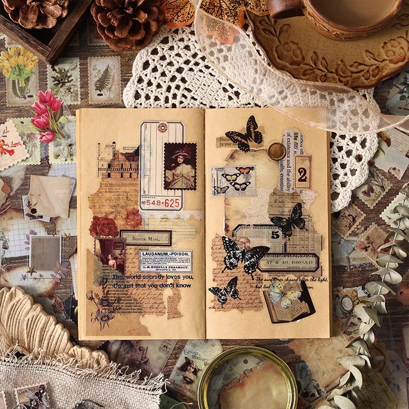 Image of a set of vintage stickers with geometric ornaments